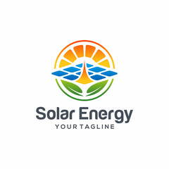 Solar Energy Logo Design vector