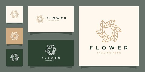 Vector graphic of abstract flower logo design