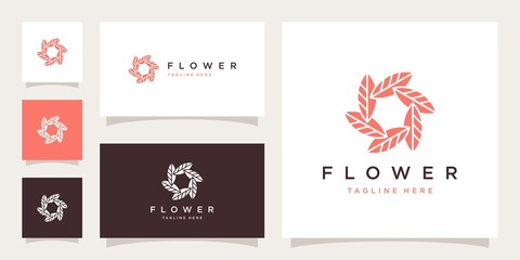Vector graphic of abstract flower logo design