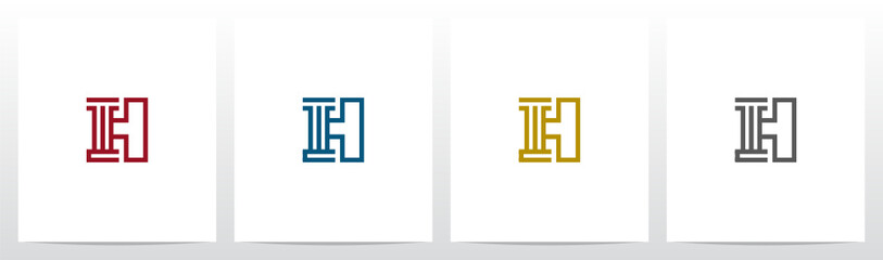 Pillar On Letter Logo Design H