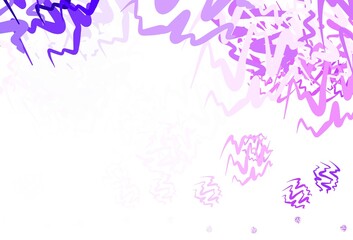 Light Purple vector background with bent lines.