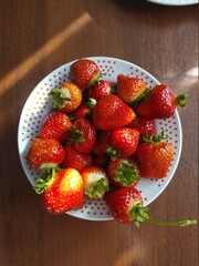 strawberries on a plate