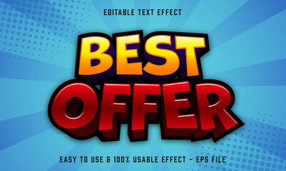 best offer editable text effect template with abstract style use for business brand and store campaign 