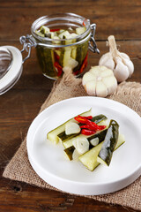 Mukhalal or arabic pickle from cucumber.