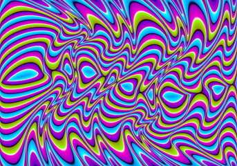 Colorful wrapping paper. Motion illusion.