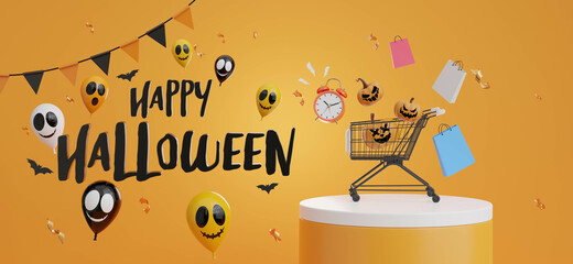 happy halloween sale ,copy space for your product display