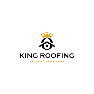 flat lettermark initial O home crown logo design