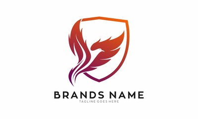 Dove protect shield vector logo