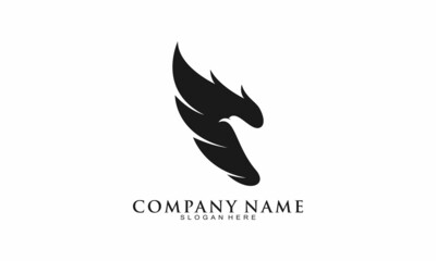 Simple bird illustration modern logo