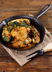 Ayam Woku Belanga or Chicken woku is a Indonesian type of bumbu (spice mixture) found in Manado cuisine of North Sulawesi, Indonesia. It has rich aroma and spicy taste.