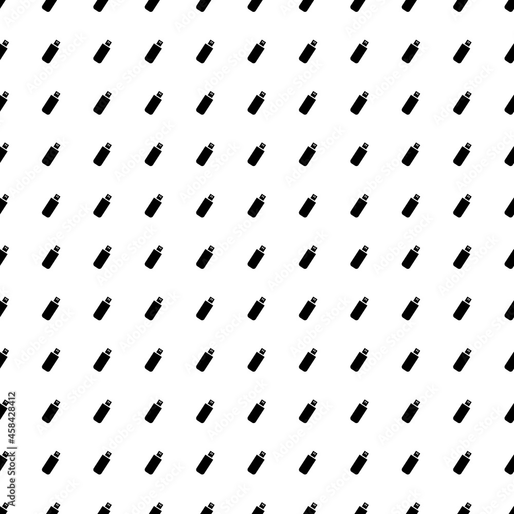 Poster square seamless background pattern from black flash drives. the pattern is evenly filled. vector ill