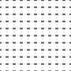 Square seamless background pattern from geometric shapes are different sizes and opacity. The pattern is evenly filled with big black baby cot symbols. Vector illustration on white background