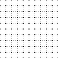 Square seamless background pattern from geometric shapes are different sizes and opacity. The pattern is evenly filled with small black email symbols. Vector illustration on white background