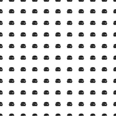 Square seamless background pattern from geometric shapes. The pattern is evenly filled with big black hamburger symbols. Vector illustration on white background