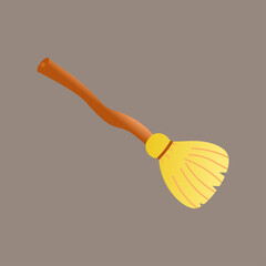Witch broom clipart vector image