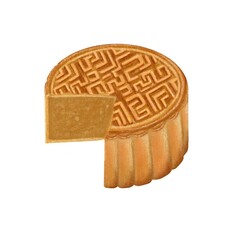 Moon cake Chinese dessert in mid autumn festival illustration 
