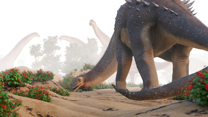 Alamosaurus, group of dinosaurs from the Late Cretaceous period © dottedyeti