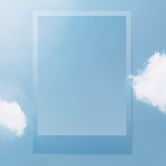 Frame on cloudy sky vector