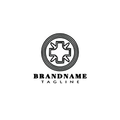 cute bolt logo icon cartoon design template black isolated vector illustration