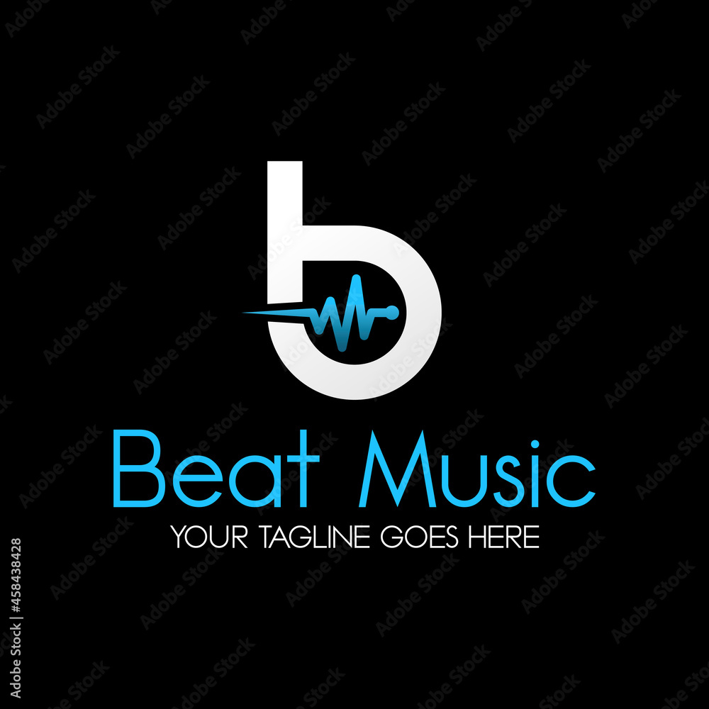 Poster simple letter word b font with addition rhythm or trand image graphic icon logo design abstract conc