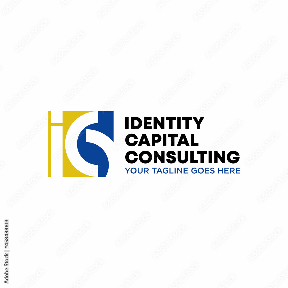 Poster simple letter or word icc font with square block or negative space image graphic icon logo design ab