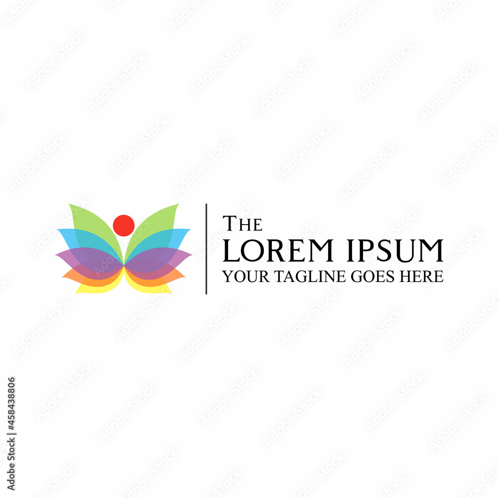 Poster simple and unique butterfly with transparent colors image graphic icon logo design abstract concept 