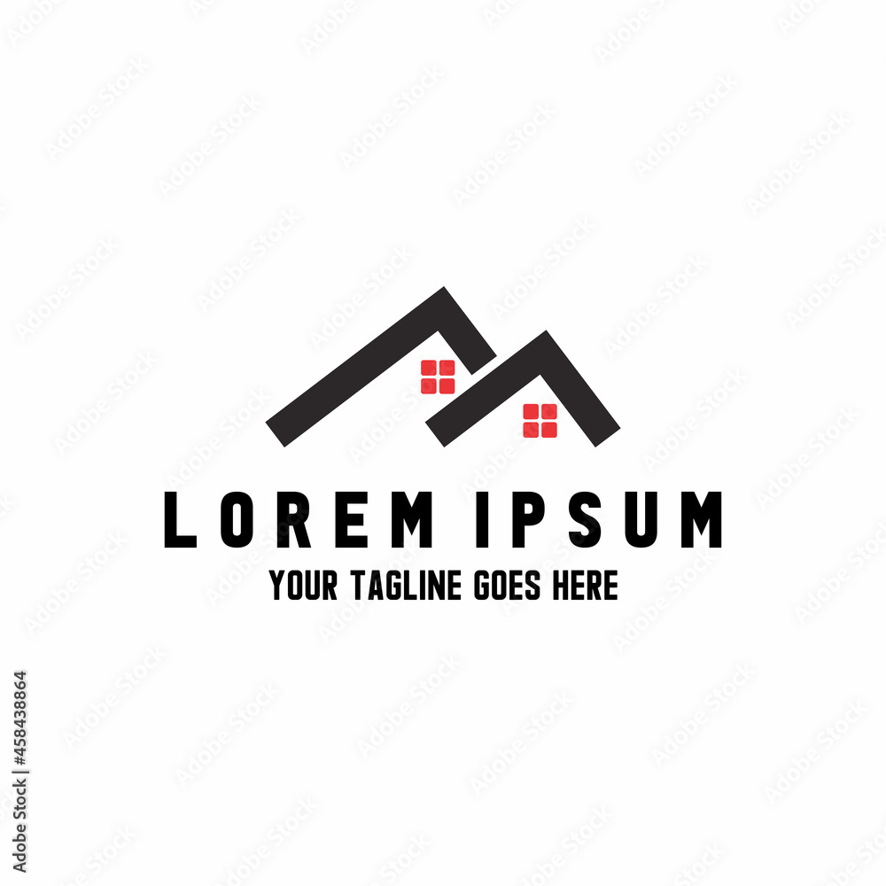 Poster simple roof house like letter ll font image graphic icon logo design abstract concept vector stock. 
