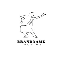 dance logo template icon vector illustration