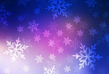 Dark Pink, Blue vector backdrop in holiday style.