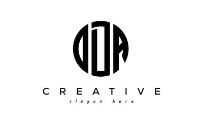 Letter ODA creative circle logo design vector	
