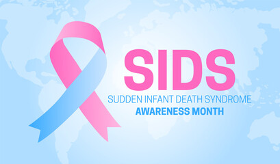 SIDS Sudden Infant Death Syndrome Awareness Month Background Illustration