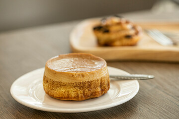 piece of cake on a plate