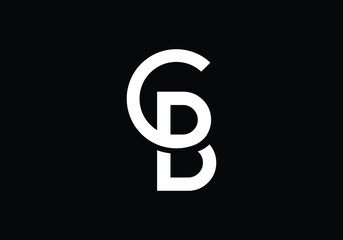 Alphabet letter icon logo CB, BC.
