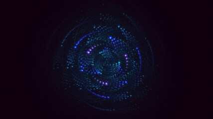 3D rendering abstract round light background