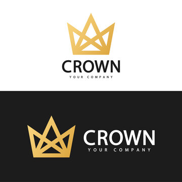Logo template. Crown logo design.  
