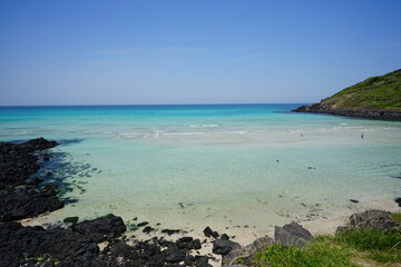 a wonderful seaside landscape with clear water