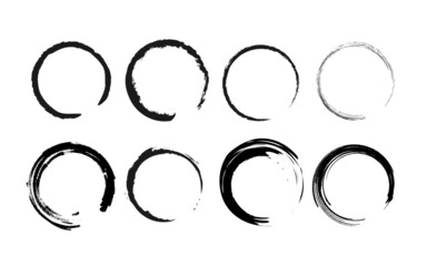 黒の筆丸のイラスト