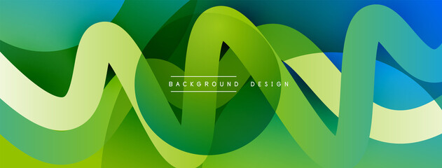 Abstract overlapping lines and circles geometric background with gradient colors