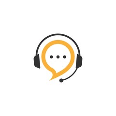 Customer service, Call center, Hotline icon logo design. Customer support, Consultation, telemarketing, consultant, call service logo design.