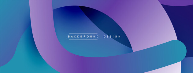 Abstract overlapping lines and circles geometric background with gradient colors