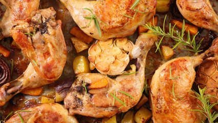 grilled chicken with garlic and rosemary
