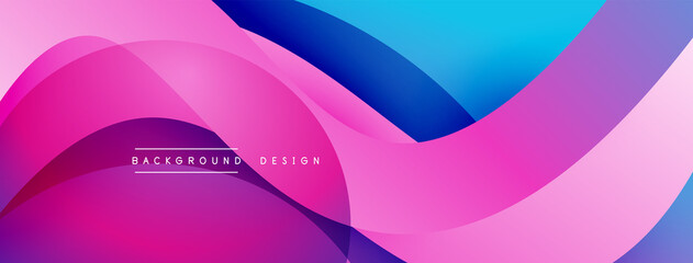 Abstract overlapping lines and circles geometric background with gradient colors