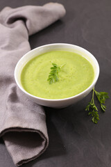 bowl of zucchini soup and cream