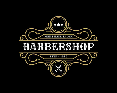 Vintage ornamental logo with floral ornament. Suitable for whiskey, liquor, beer, brewery, wine, barber shop, coffee shop, tattoo studio, salon, boutique, hotel, shop signage engraving illustration