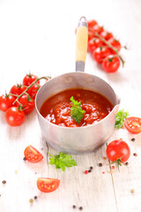 homemade tomato sauce in pan