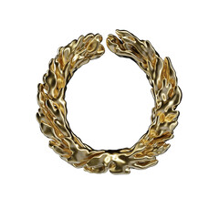 Golden Coral Jewelry Font Alphabet Letter O