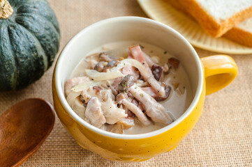 キノコのクリームスープ