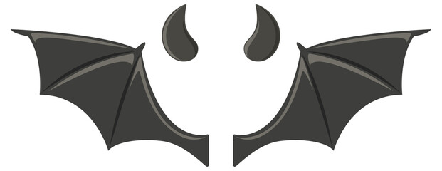 Devil and angel design elements