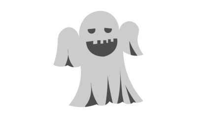 Vector illustration of Ghost on white background For print or use as poster, card, flyer or T Shirt