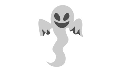 Vector illustration of Ghost on white background For print or use as poster, card, flyer or T Shirt